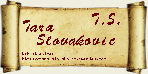 Tara Slovaković vizit kartica